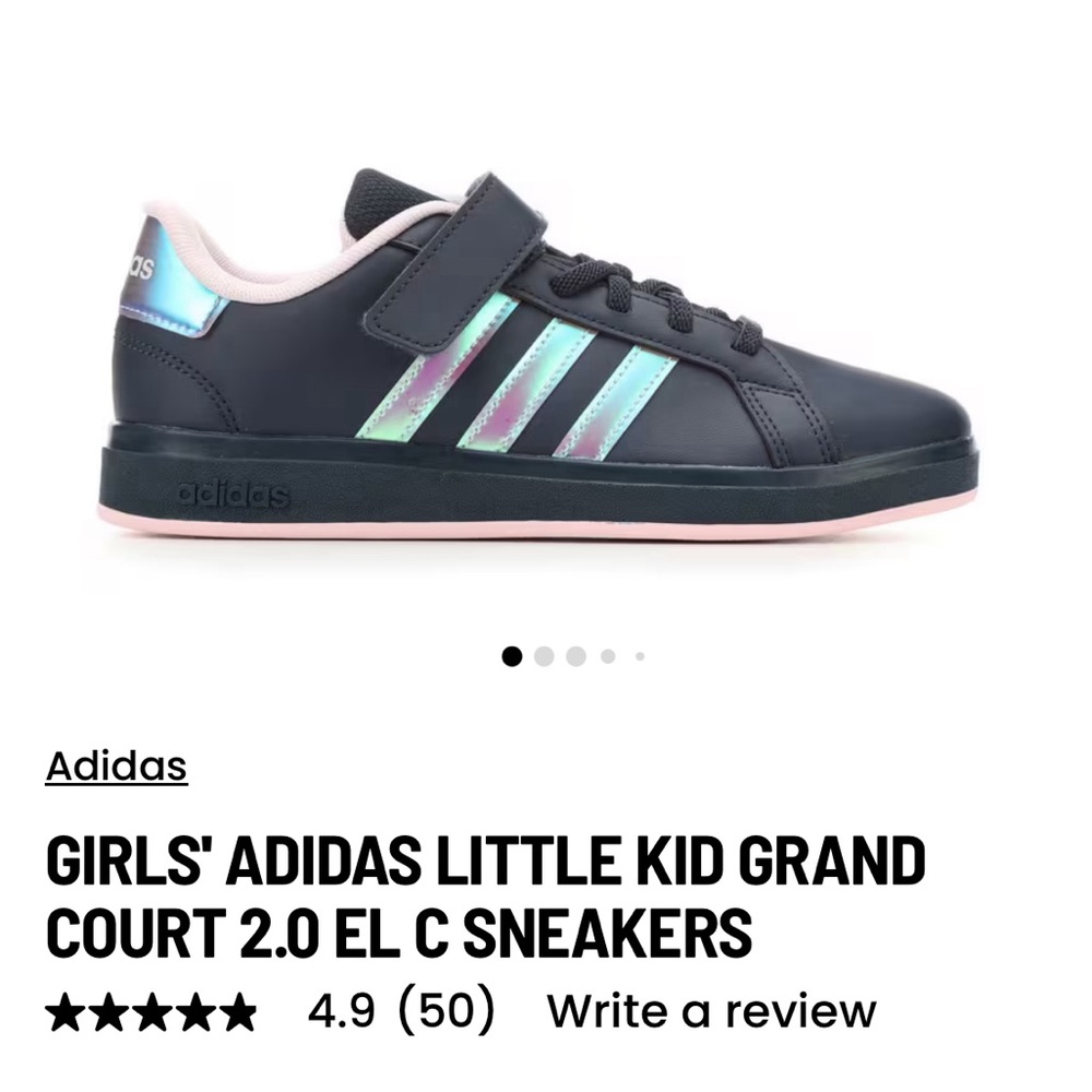 adidas Kids Sneakers - Black with Iridescent Stripes